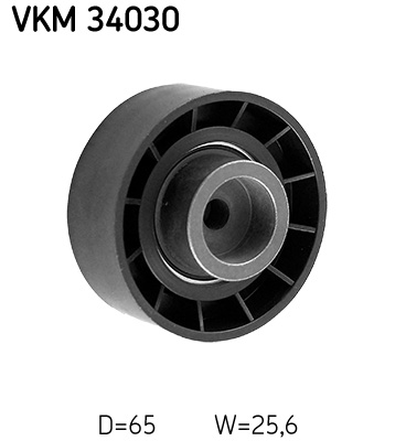 Deflection/Guide Pulley, V-ribbed belt - VKM 34030 SKF
